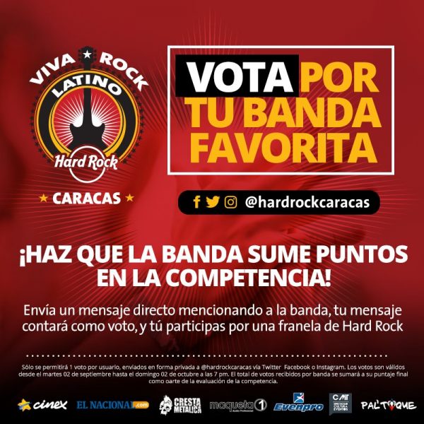 IV Edición del Festival Viva Rock Latino  - Hard Rock Cafe Caracas
